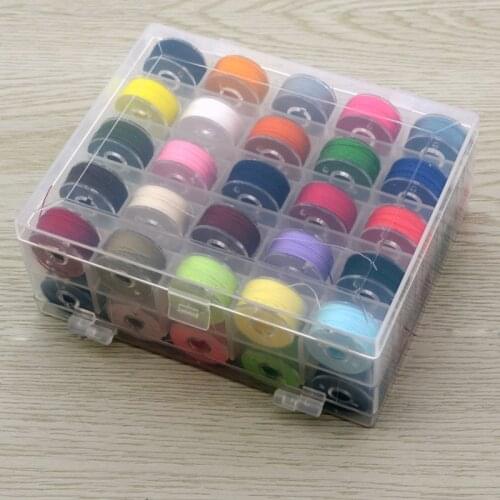 Sewing Machine Accessories Plastic Bobbin Line Convenient Boxed Plastic Sewing Bobbin Line