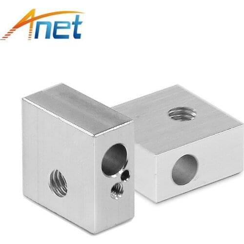3PCS/lot Aluminum Heater Block M6 3D Printer Part Specialized for MK7 MK8 Makerbot 3D Printer Extruder For Anet A6 And A8