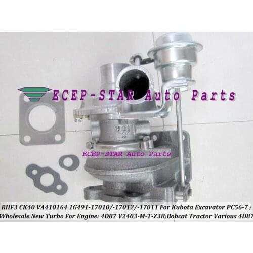 Free Ship RHF3 CK40 1G491-17011 1G491-17012 1G491-17010 Turbo For Kubota Excavator PC56-7 For Bobcat Tractor 4D87 V2403-M-T-Z3B
