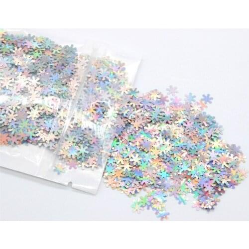 KSCRAFT 20g Colorful Snowflake Shape Sequins PVC Flat for DIY Scrapbooking/Card Making Decoration Crafts