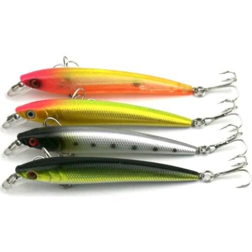 Big Sale 4pcs Hard Plastic Minnow Fishing Lure Artificial Crank Baits Acoustic Luminous Fake Lure Fishing Wobbler 9.2cm 8.6g