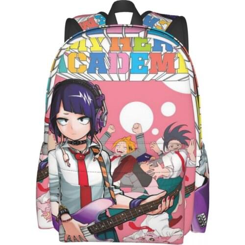 My Hero Academia Large Backpacks Girls Boys Cartoon Anime Book Bags Teenage College Midlle School Backpack 15in Laptop Sleeve