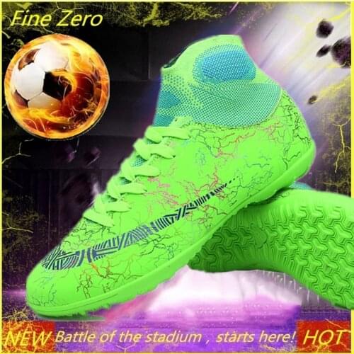 Adult Kids Soccer Cleats TF/FG Football Shoes Blue New Soccer Shoes New Arrival Women Soccer Shoes Men Football Cleats Botas #FZ
