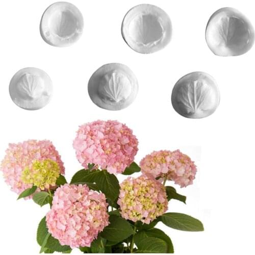 Hydrangea Petals Silicone Fondant Mould Cake Decor Tool Chocolate, Gumpastes Mold, Sugarcraft, Kitchen Gadgets