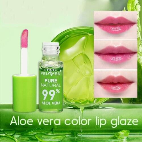 Changing Color Aloe Vera Lipstick Gorgeous Silky Texture Waterproof Lipstick Tint Gloss Long Lasting Moisturizing Lip V7H0
