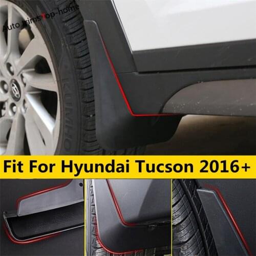 Yimaautotrims Front & Rear Mud Guard Mudguards Splash Flaps Cover Kit Fit For Hyundai Tucson 2016 2017 2018 2019 2020 Exterior