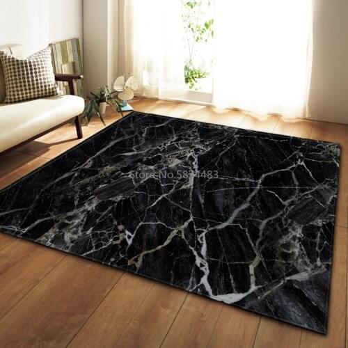 Nordic Modern Marble 3D Printed Carpets for Living Room Bedroom Area Rugs Entrance Doormat Kitchen Bathroom Anti-slip Floor Rug