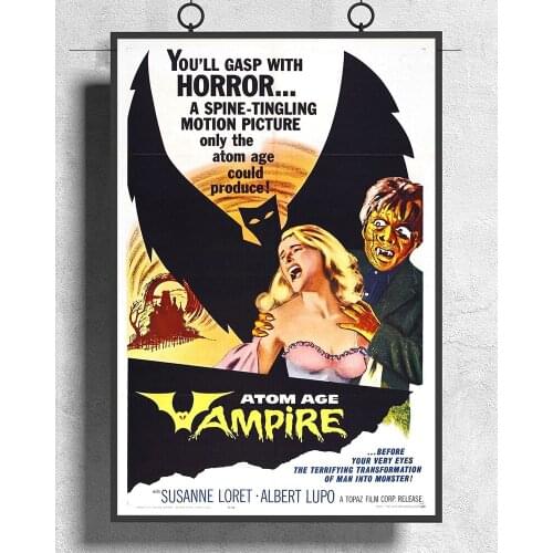 L153 Atom Age Vampire Classic Movie Horror Silk Fabric Poster Art Decor Indoor Painting Gift