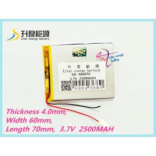 Best battery brand lithium polymer battery 406070 046070 3.7V 2500MAH 406268 046268 GPS screen handwritten books