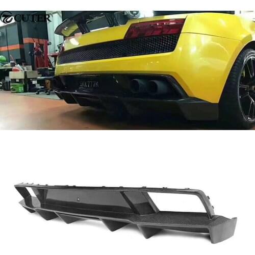 LP550 LP560 LP570 Carbon Fiber Car Body Kits rear diffuser rear lip for Lamborghini Gallardo LP550