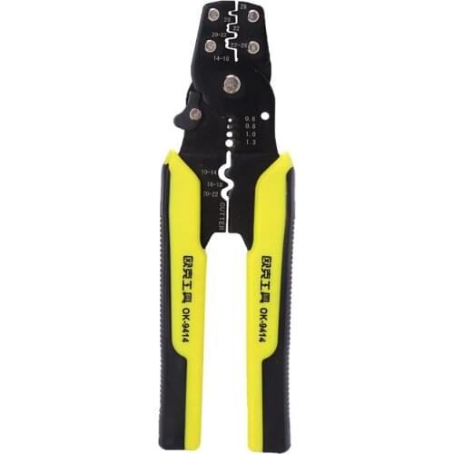 Stripping Multifunctional Pliers Yellow Black Toothed Clamp Used for Electrician Cable Cutting Crimping Terminal