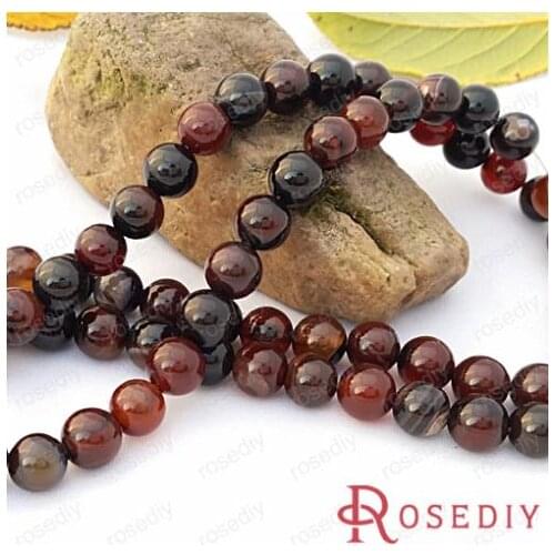 Wholesale Diameter 8mm Round Natural Magic Agate Beads Diy Jewelry Findings Accessories a String Roughly 45 pieces(JM6772)