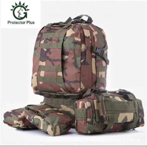 Outdoor large capacity backpack, multi-functional tactical combination pack, travel backpack fan sports mountaineering bag