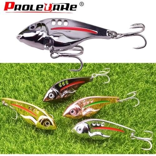 1Pcs Metal VIB Spoons Fishing Lure 10g 15g 20g Vibrating Wobbler Lures Artificial Hard bait Tackle Sequin Bass crank Lures Pesca