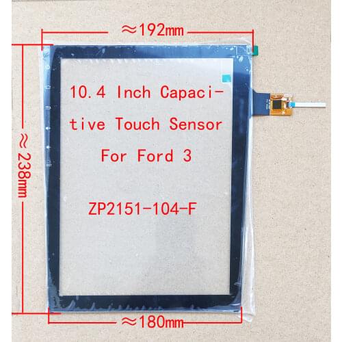 10.4 inch Car Navigation Capacitive Touch panel Sensor Glass Digiziter For Ford-focus3 238*192mm 6pin ZP2151-104F ZP4151