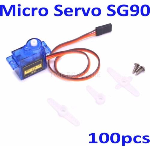 100pcs Mini Micro Servo Servos 9G SG90 For RC Helicoper Airplane Car Vehicle Boat Models Spare Parts