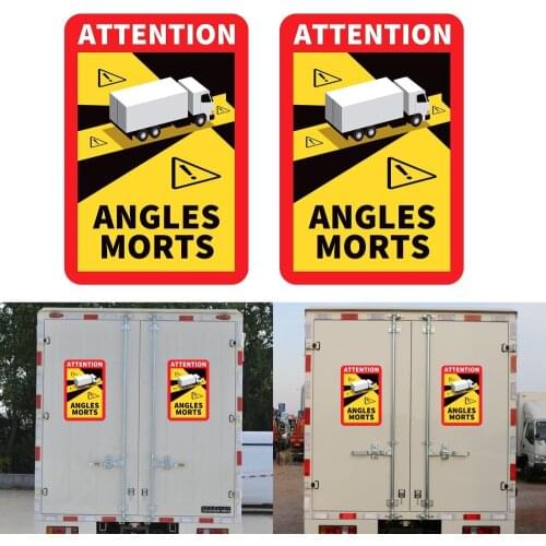 Heavy Vehicle Blind Spot Reflective Sticker Truck Blind Spot Self-adhesive Paper Car Reminder Label Fun Warning Sticker