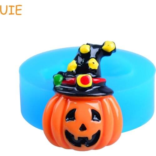 VYL024U Halloween Pumpkin with Witch Hat Halloween Silicone Mold - Cake Decoration Sugarcraft Mould Fondant