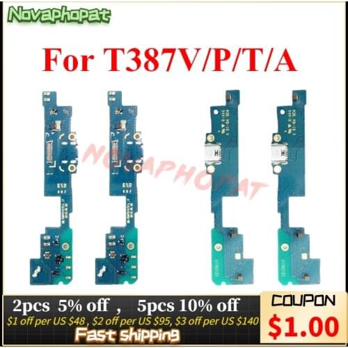 Novaphopat Charging Flex for Samsung Galaxy Tab A 8.0 2018 SM-T387V T387P T387T T387A USB Dock Charger Port Connector Flex Cable