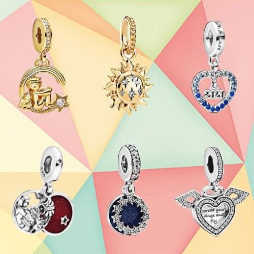 Kakany High Quality 100% 925 Silver Glittering Sun Pendant, Fashionable And Classic Diy Jewelry Gift For Girls, Free Shipping