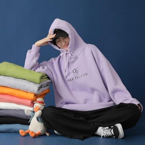 Womans Winter Sweatshirts Solid Harajuku Korean Female Hooded Pullovers 2020 Cotton Thicken Warm Oversized Hiphop Hoodies Women