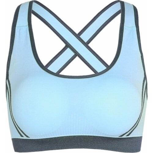 HOT sale Girls Padded Push up Sports Bra Moving Comfort Workout Yoga Top Seamless Fitness Workout Yoga Bra 10 Color