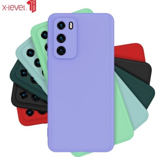 X-level Liquid Matte Silicon Case For Huawei Mate 40 Pro Plus Mate 30 P50 P40 Pro Soft Gel Rubber Anti-knock Back Cover Case