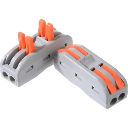 1/5/10/50/100PCS Compact Wire Wiring Connector Conductor Terminal Block Plug-in SPL-2 Mini Quick Connector