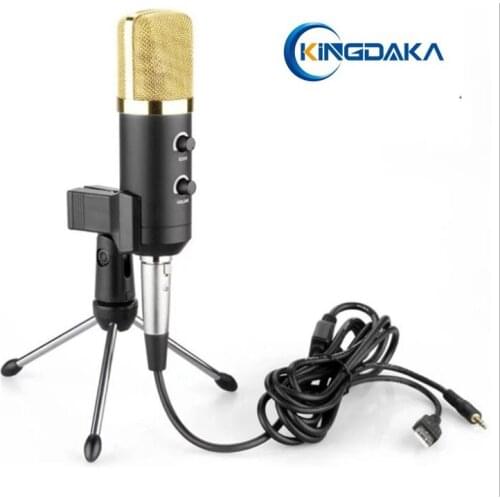 1set. kingdaka Recording Microphone.1 x Tripod Stand.1 x Clip.1 x USB Cable.1 x Anti-wind Foam Cap. free ship