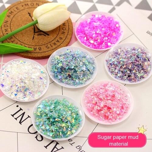20g Colorful Shell Sugar Broken Pieces Flashing Flash Debris Material UV Resin Epoxy Mold Making Fillings DIY Materail