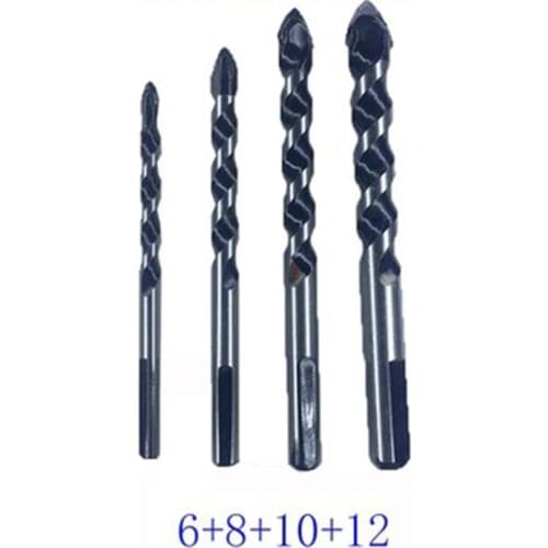 4pcs 6mm 8mm 10mm 12mm Multi-functional Glass Drill Bit Triangle Drill Bits For Ceramic Tile Concrete Glass Marble DB02060
