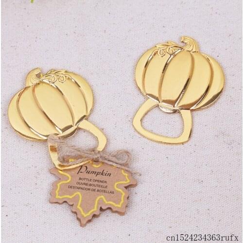50 Pcs Pumpkin Bottle Opener Wine Beer Openers Summer Beach Rustic Theme Style Wedding Decoration Kitchen Supplies