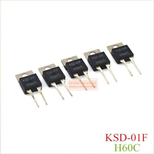 60C Centigrade KSD-01F Temperature switches TO220 Normally open and Normally closed 5pcs/Lot