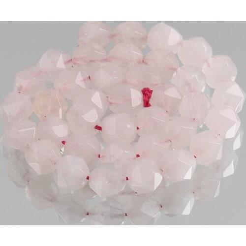 AAA Natural Faceted Pink Quartz Loose Spacer Beads for Jewelry Making Crystal DIY Bracelet Necklace Strand 15"Strand 6/8/10mm
