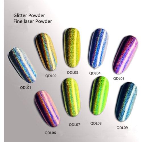 Glitter Paint Manicure Colorful Laser Powder Peacock Rainbow Coarse Star Sky Piece Bright Nail Polish Glue Nail Accessories