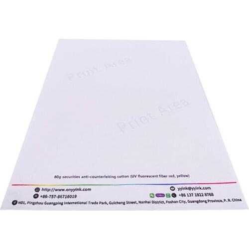Ceres 80g Bond Paper with Red and yellow UV Invisible Fiber,500 pcs/bag
