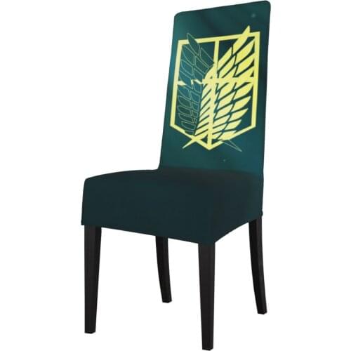 Attack On Titan Chair Cover Spandex Elastic Chair Slipcover Case Stretch Chair Covers for Wedding Hotel Banquet Dining Room