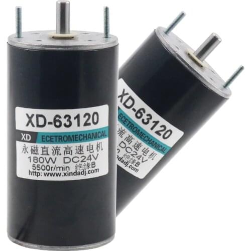 1pcs 12V24V Permanent magnet DC motor 180W high speed small motor speed motor is reversed, speed 2000/4000 rpm 116*63MM