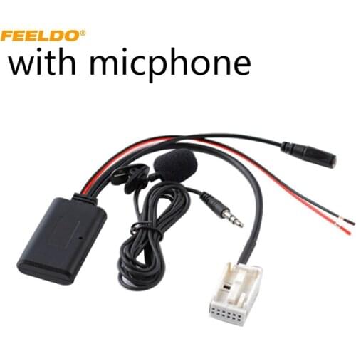 FEELDO Car Stereo Radio AUX Cable For Mercedes Benz Comand APS NTG CD20 30 50 Wireless Bluetooth Interface Audio AUX Adapter