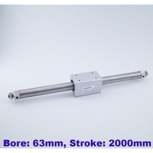 GOGOATC High quality pneumatic rodless cylinder 63mm bore 2000mm stroke CY3B63-2000 basic type rodless air cylinders