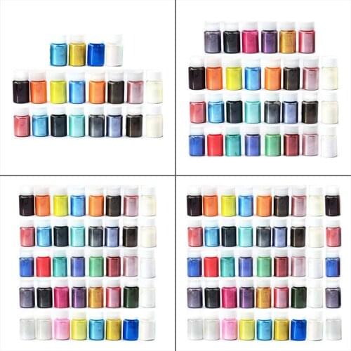 20/30/40/45 Colors Cosmetic Grade Pearlescent Natural Mica Mineral Powder Epoxy Resin Dye Pearl Pigment for DIY Jewelry