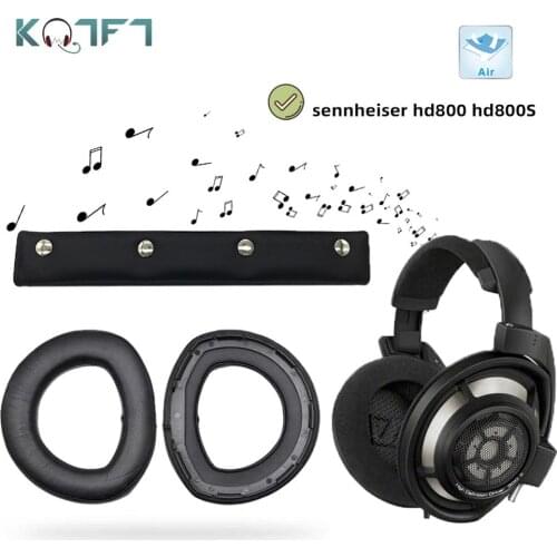KQTFT Velvet Replacement EarPads Headband for Sennheiser hd800 hd800s HD 800 800s Headset Universal Bumper Earmuff Cover Cushion