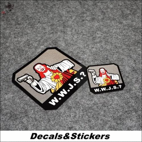 NO.L310 W.W.J.S ? Badge 3M Reflective Modified Stickers Waterproof Decals Racing Motorcycle Scratches Cover