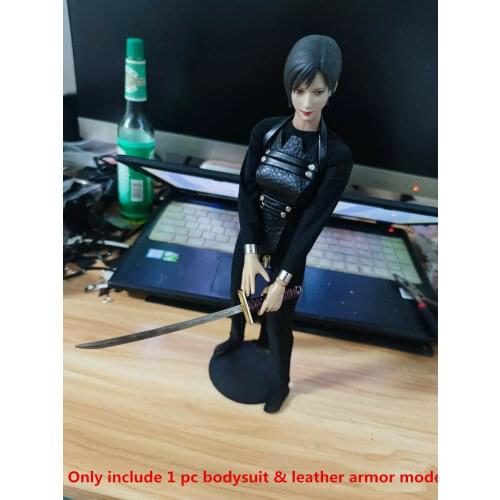 1/6 Scale Female Soldier Accessories Bodysuit & Leather Armor Model for 12"