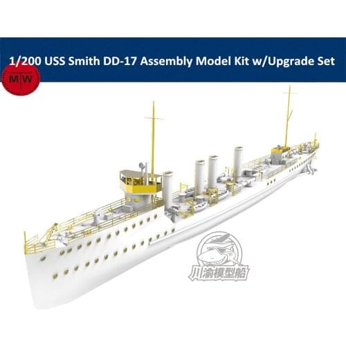 1/200 Scale USS Smith DD-17 Assembly Model Ship Kit w/Upgrade Set