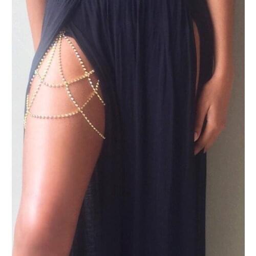 Fashion sexy rhinestone multi-layer jewelry leg chain Fashion street style nightclub style beautiful leg body chain