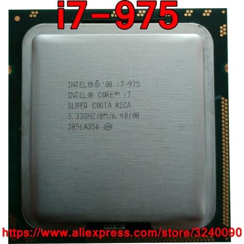 Original Intel Core i7 Extreme Edition i7-975 Processor i7 975 3.33GHz 8M 4-cores Socket 1366 free shipping speedy ship out