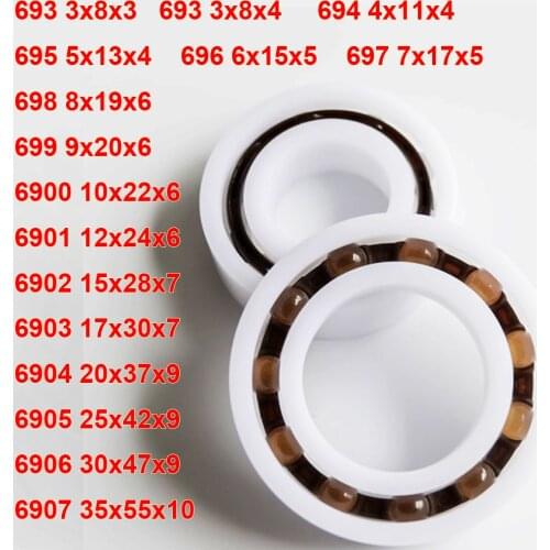 1Pc 4Pcs Plastic Ball Bearing Corrosion Resistant Insulation 693 694 695 696 697 698 699 6900 6901 6902 6903 6904 6905 6906 6907