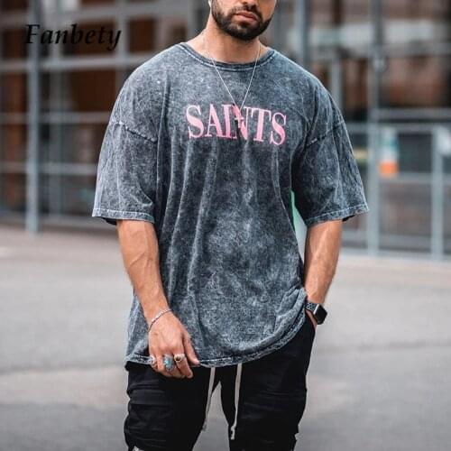 Casual Loose Print Spring Summer Mens T Shirt 2021 Vintage Short Sleeve Shirts For Men Fashion O Neck Men T Shirt Streetwear 3XL