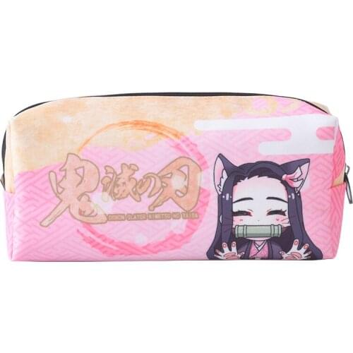 Demon Slayer: Kimetsu no Yaiba Kamado Nezuko Cosplay Pen Pencil Case Cosmetic Makeup stationery Bag Gift